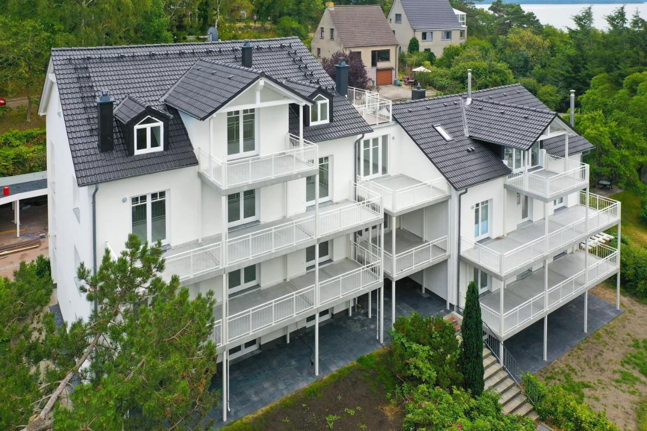Ferienresidenz Zwei Bodden FeWo der Kleene 1 2 Balkon, etwas Meerblick Lietzow Exterior foto